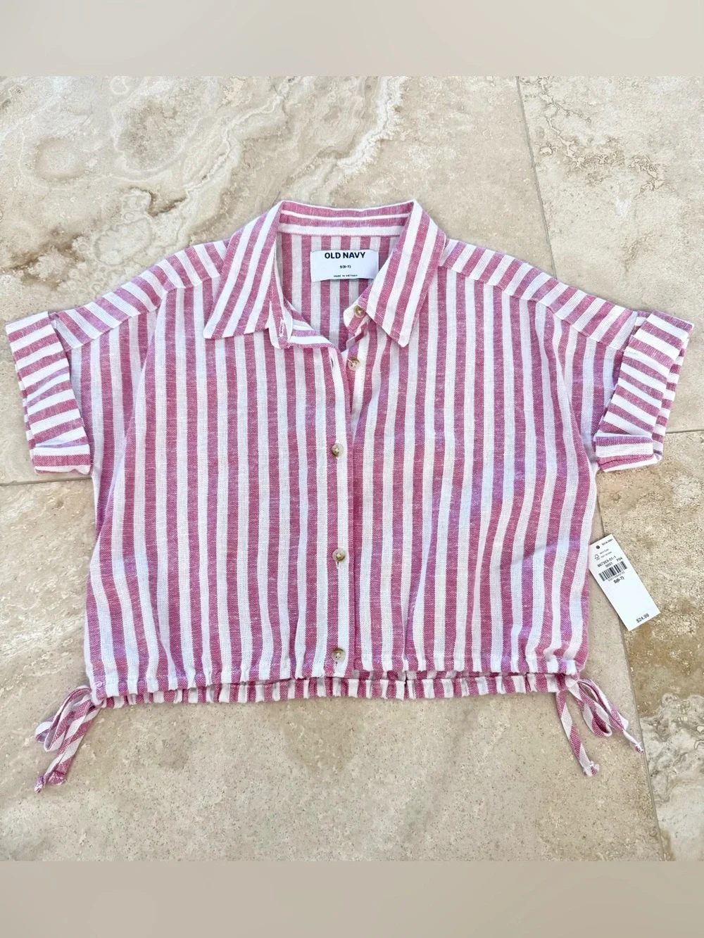 Girls Old Navy linen top